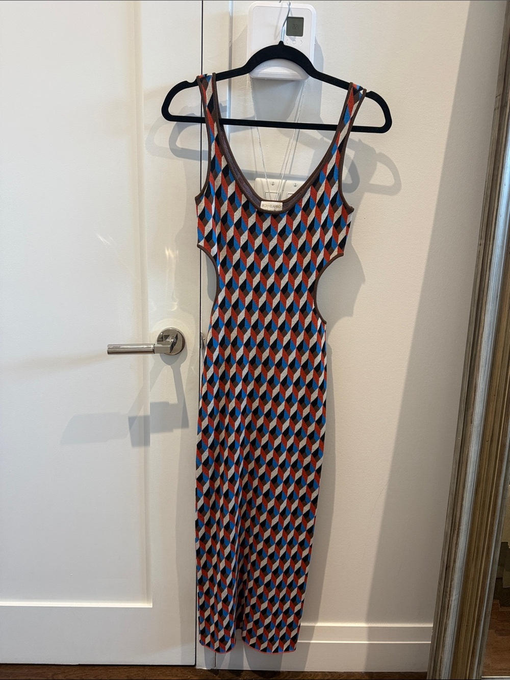 Ronny Kobo Multicolor Geometric Tank Maxi Dress